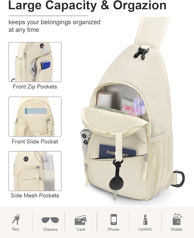 Pritent Crossbody Bags for Women Man Waterproof Sling Bag Backpack Trendy - Image 3