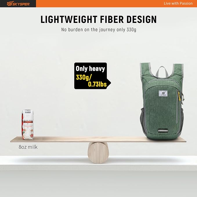 SKYSPER Small Daypack 10L/15L/20L Hiking Backpack Packable Lightweight Travel - Image 2