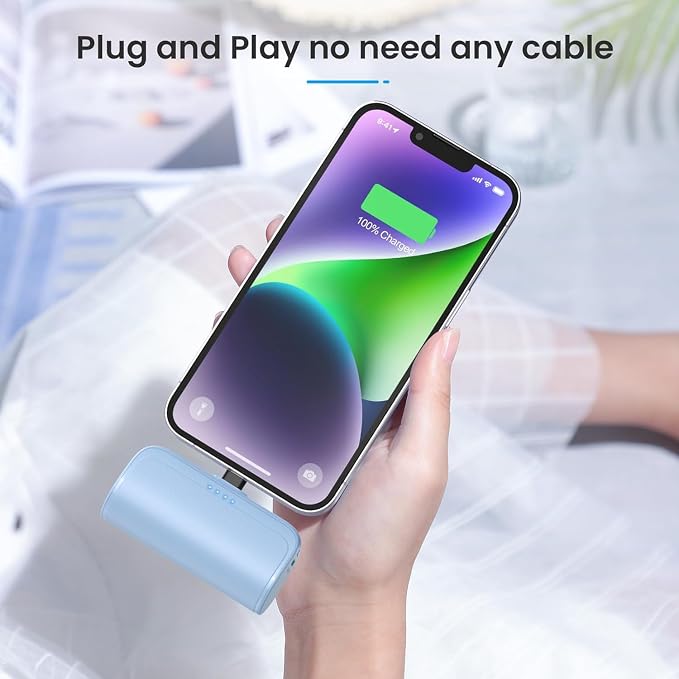 Mini Portable Charger for iPhone, 5200mAh Ultra-Compact Fast Charging Power - Image 4
