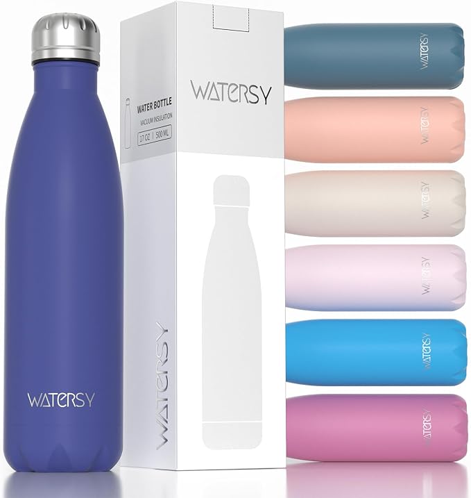 WATERSY Stainless Steel water bottles, 17oz/500ml Insulated Water Bottles by Watersy