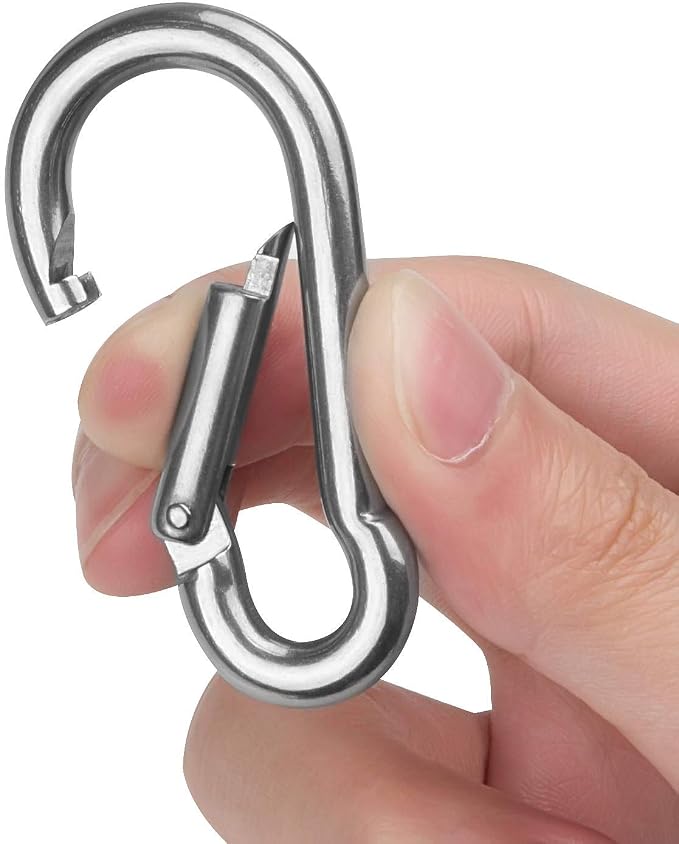 30 Pack 2 Inch Small Carabiner Clip Heavy Duty Spring Snap Hook M5 Stainless - Image 6