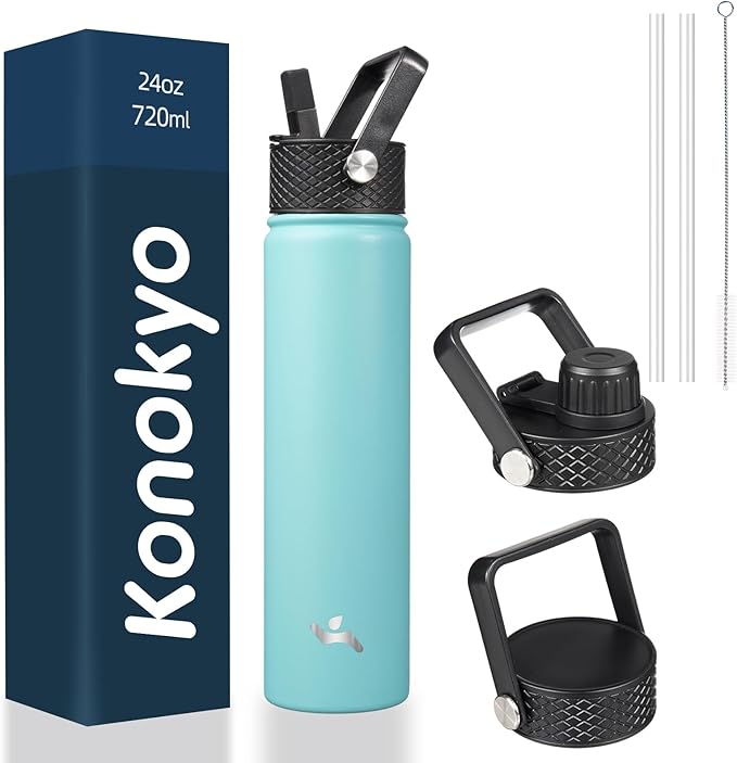 Konokyo Insulated Water Bottle 24oz Stainless Steel Sport Bottles by Konokyo