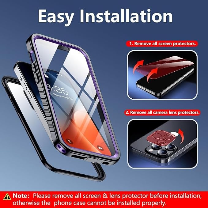SPIDERCASE Only Designed for iPhone 14 Pro Max Case Waterproof Full Body - Image 4