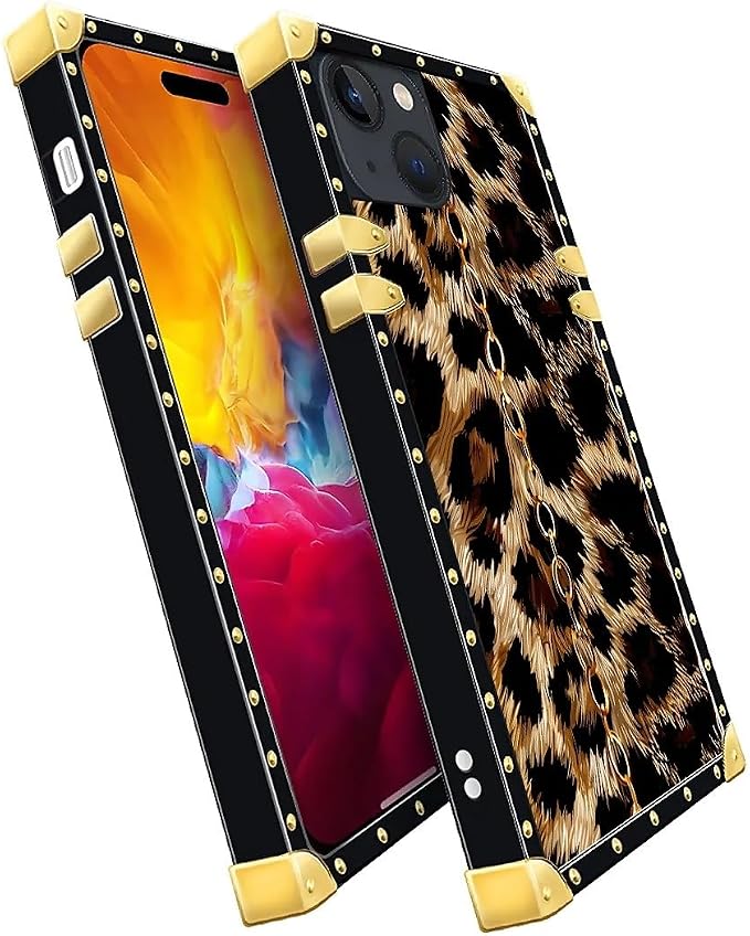 Compatible with iPhone 15 Case, Seamless Gold Chain Leopard Luxury Golden - Image 3