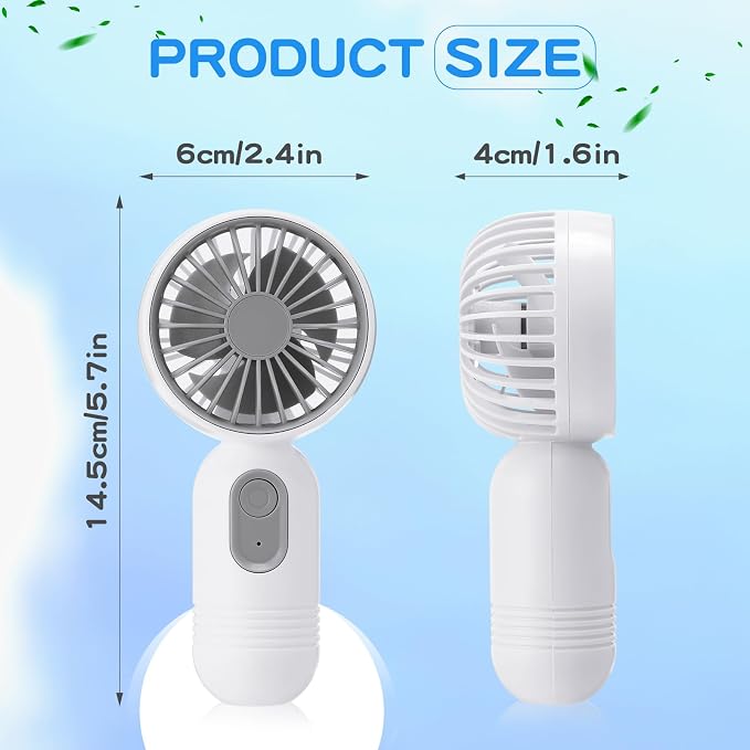 Rossesay 6 Pcs Mini Portable Fan Bulk Cute Handheld Lightweight Small Little - Image 2