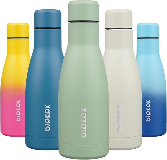 BJPKPK 12oz Water Bottles Stainless Steel Double Wall Vacuum Insulated Small by BJPKPK