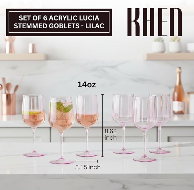 Khen Acrylic Lucia Stemmed Goblets - Image 2