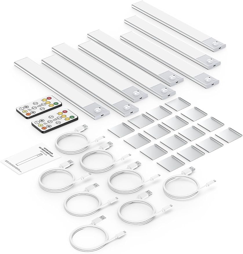 12" Ultra-Thin Under Cabinet Lighting Wireless, Aluminum Alloy Under Counter - Image 6