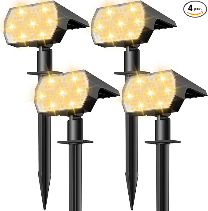 NYMPHY Solar Lights Outdoor Waterproof IP68, 56 LED 3 Lighting Modes Solar by NYMPHY