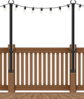 2 Pack String Light Poles, 5Ft Metal Poles by NUERPO