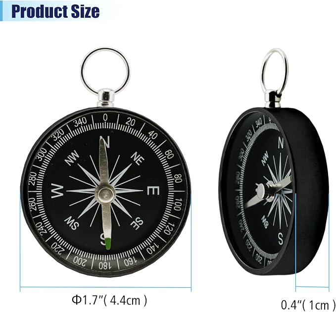 Pocket Compass, 2 Pieces Mini Compass - Image 2