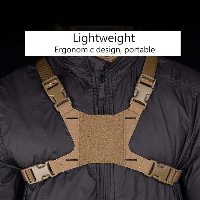 Foldable Tactical Vest Chest Rig Phone Holder, Molle Plate Carrier Pouch - Image 3