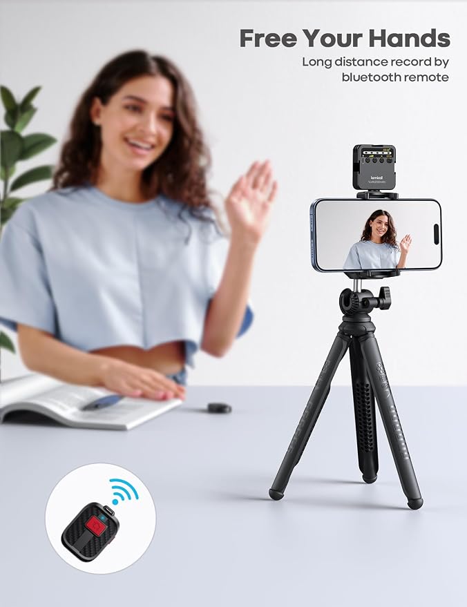 Lamicall Tripod for Camera - 3 in 1 Flexible Tripod for iPhone - iPhone Stand - Image 3