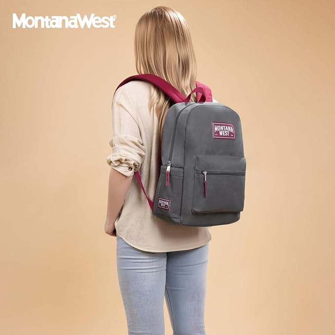 Montana West Backpack for Women Men 2 PCS Lightweight College Bookbags Casual - Image 2