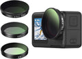 TELESIN Filters Set for DJI Osmo Action 5 Pro / 4/3, VND 2-32 Variable ND Filter by telesin