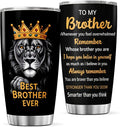 CUBICER Best Brother Ever Lion Design Stainless Steel Tumbler 20 Oz by CUBICER