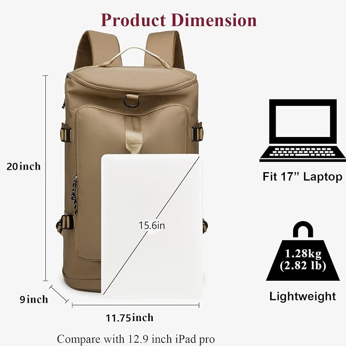 Gym Duffle Bag Waterproof black Laptop Backpack Suitable - Image 6