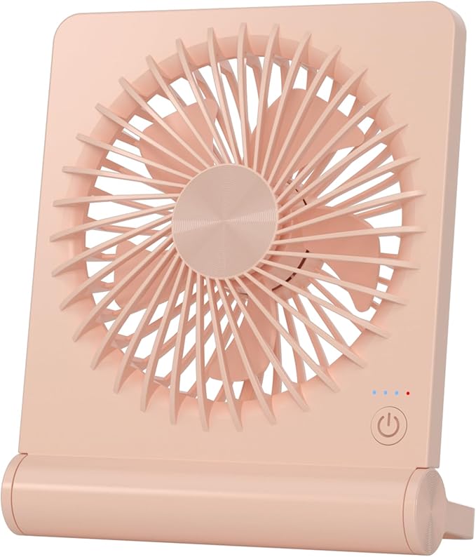 Small Desk Fan, Rechargeable USB Fan Battery Operated, Ultra Quiet, Strong Wind by Tevelecin