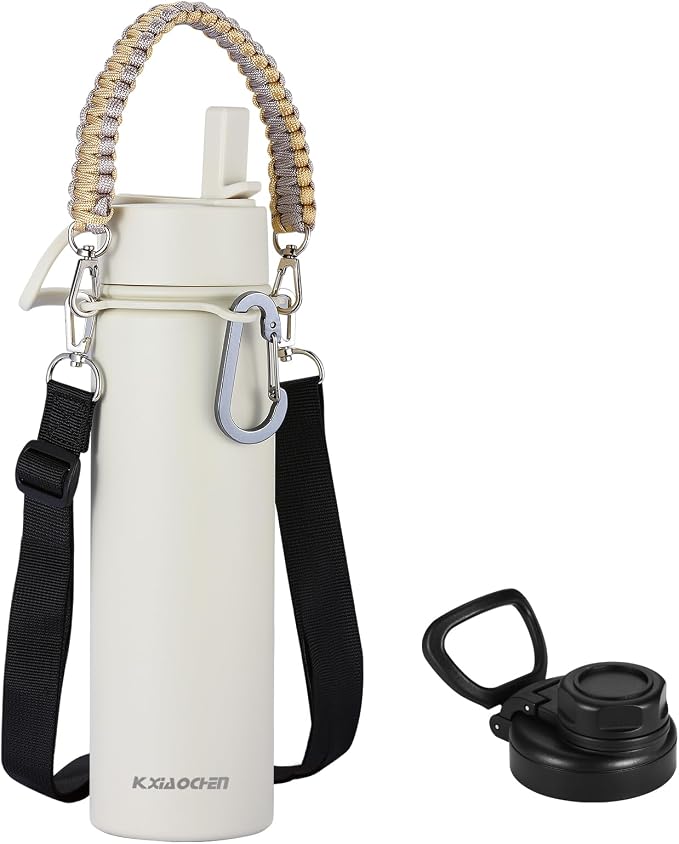 KXIAOCHEN Insulated Water Bottle, Stainless Steel Water Bottle, 2 Lids by KXIAOCHEN