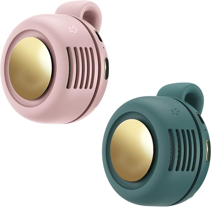 Portable Clip-On Fan, Mini USB Rechargeable 360° Rotatable Fan, 3-Speed Silent by Ahuccf
