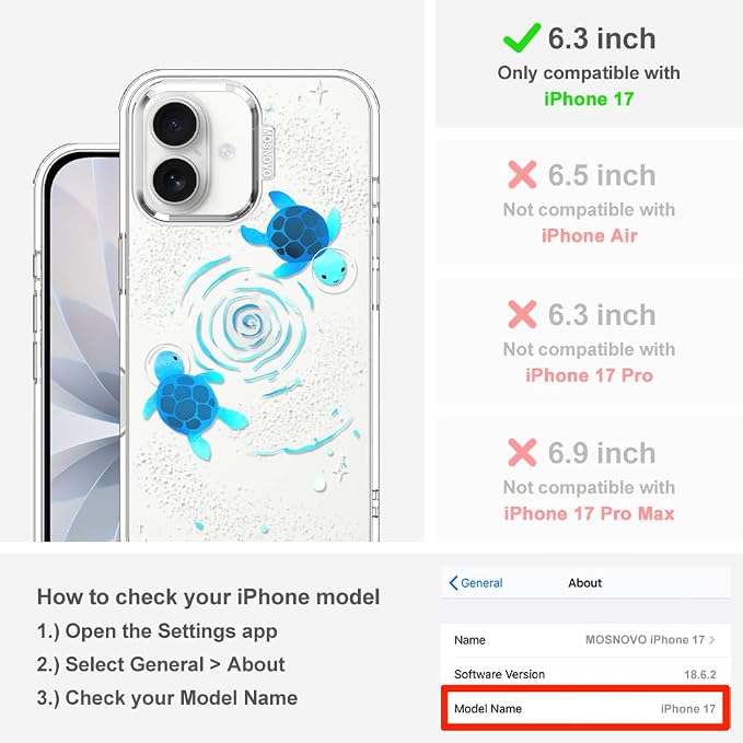 MOSNOVO for iPhone 17 Case | Military Grade 6.6ft Drop Tested | Camera Control - Image 2
