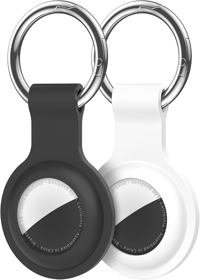 Compatible with AirTag Holder Case Keychain 2 Pack, by HATALKIN