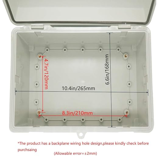 Zulkit Junction Box ABS Plastic Dustproof Waterproof IP65 Electrical Boxes - Image 5