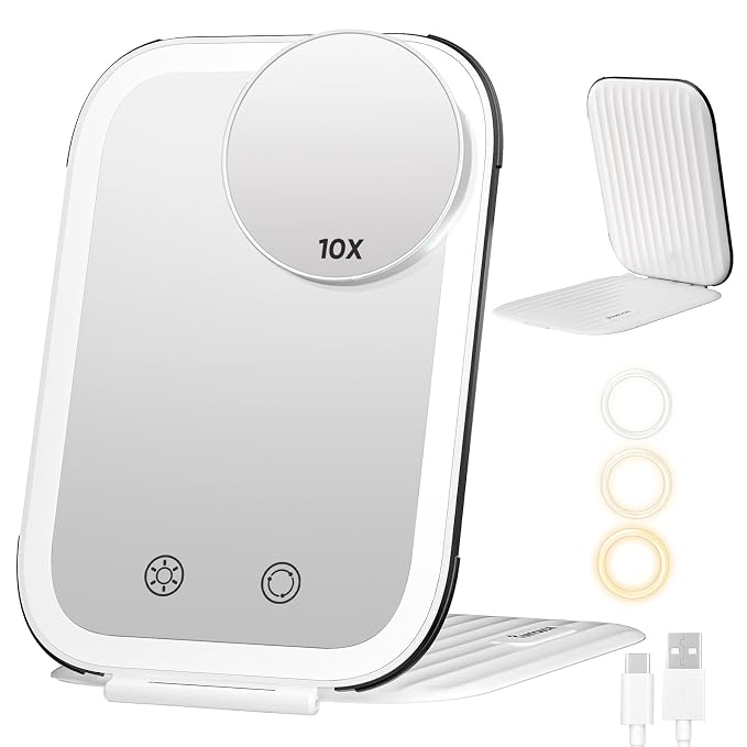 FUNTOUCH Rechargeable Travel Makeup Mirror by FUNTOUCH