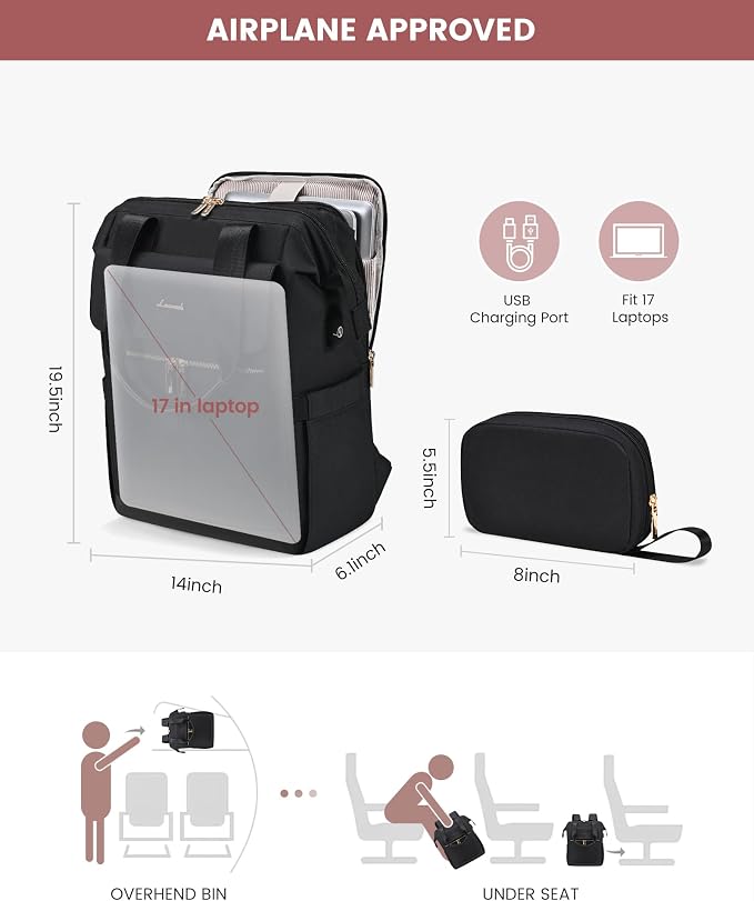 LOVEVOOK 17.3 Inch Laptop Backpack - Image 3