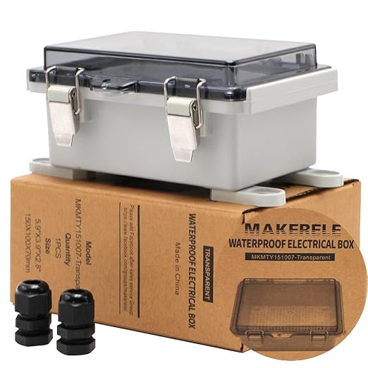 MAKERELE ABS Plastic Small Outdoor Waterproof Box Clear Hinged Shell Outdoor - Image 7