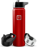 IRON °FLASK Camping & Hiking Hydration Flask - 22 oz Fire Red by IronFlask