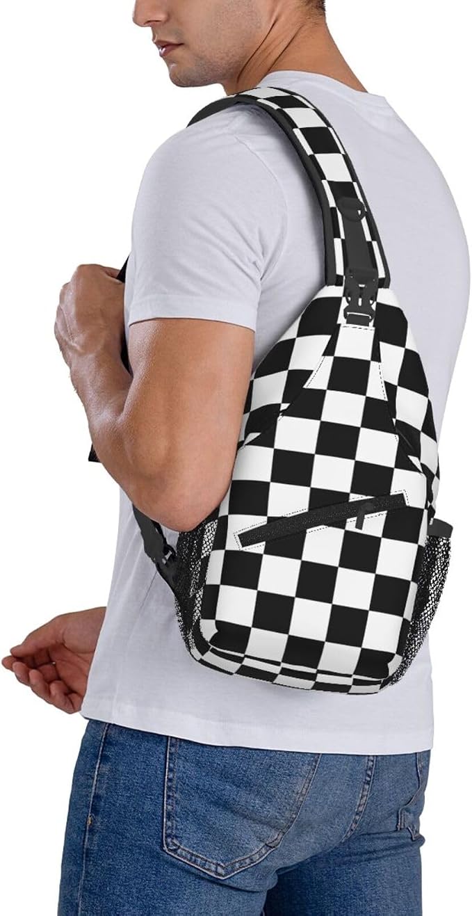 Checkered Crossbody Sling Bags for Women Men Checkerboard - Image 7
