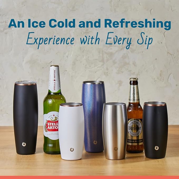 SNOWFOX Insulated Beer Glasses, Premium Vacuum Insulated Stainless Steel - Image 5