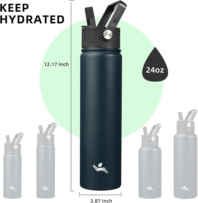 Konokyo Insulated Water Bottle 24oz Stainless Steel Sport Bottles - Image 5