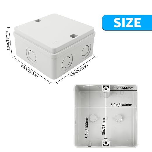 NineLeaf Junction Box, Waterproof Electrical Box IP66 Water Resistant Dustproof - Image 7