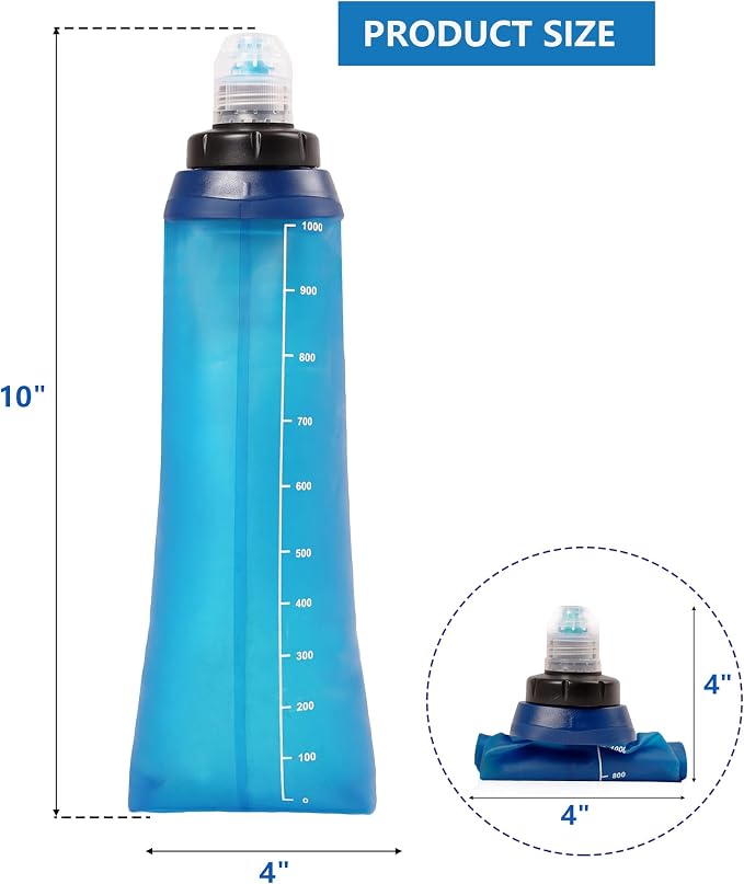 Portable 1.0L Water Fiter, Outdoor Water Filter Backpacking, Collapsible Hiking - Image 2