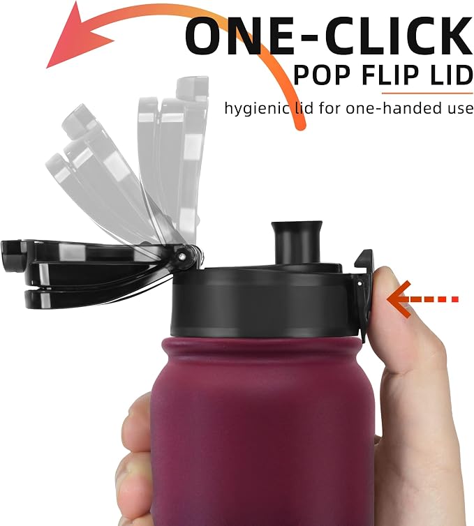 Fanhaw 20 oz Insulated Stainless Steel Water Bottle - Image 3