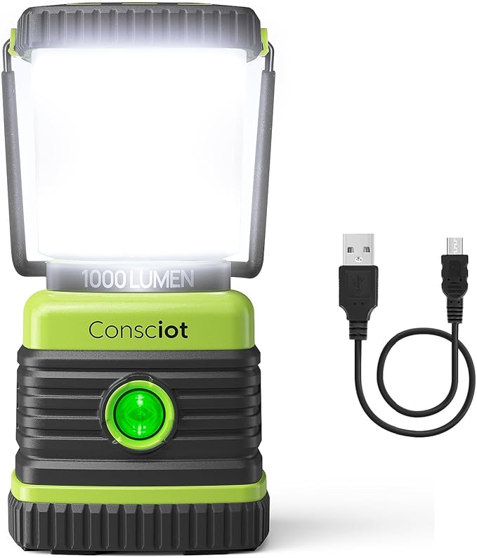 LED Camping Lantern Rechargeable, Consciot Camping Lights, 4 Light Modes by Consciot