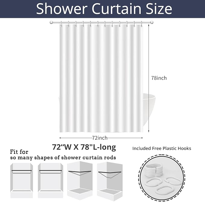 Navy Bow Shower Curtain - Image 7