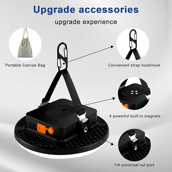 10000mAh 4000LM Flashlight Portable LED Camping Lantern Rechargeable Light 30W - Image 6