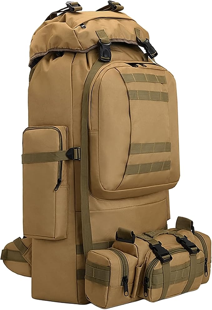100L Camping Hiking Backpack, Molle military Tactical rucksack backpack by HongXingHai
