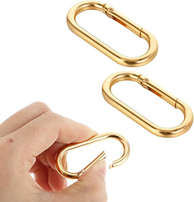 JJUNW 2Pcs Gold Carabiner, Metal Keychain Clip by Unknown