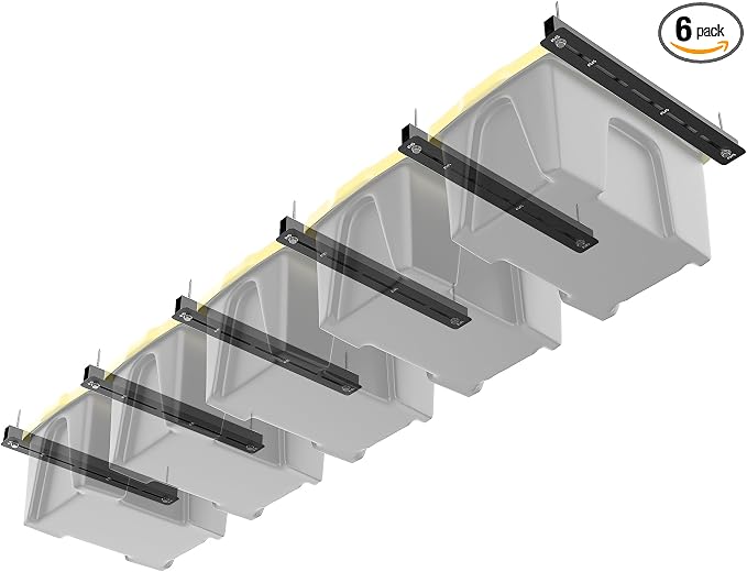 TORACK Garage Ceiling Bin Storage Rack, Adjustable Heavy Duty Overhead Tote by TORACK