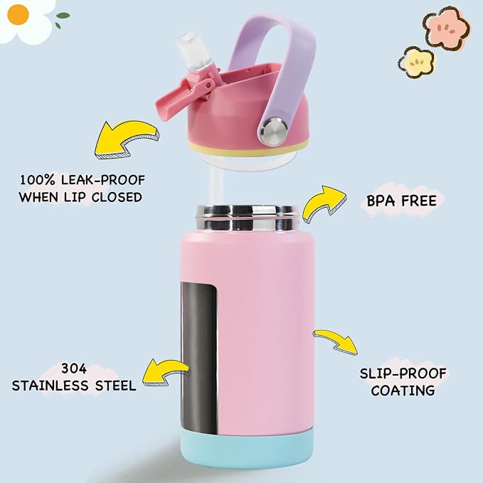Kerilyn 12oz Insulated Water Bottle, Stainless Steel Insulated Kids Water Bottle - Image 2