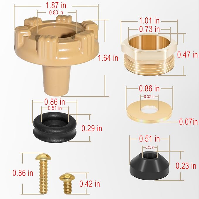 RK-14MH Outside Faucet Repair Kit Metal Handle Compatible - Image 5