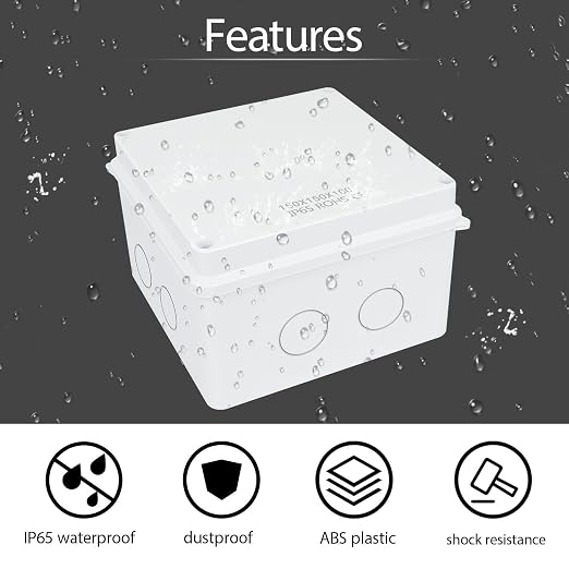LeMotech Junction Box, Electrical Box IP65 Water Resistant Dustproof ABS - Image 5