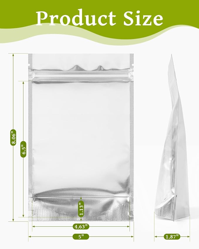 200 Pcs 5"x8" Mylar Bags for Food Storage - Image 2