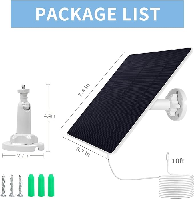 Solar Panel Charger for Arlo Essential 2K Outdoor/Essential XL Camera/Essential - Image 4