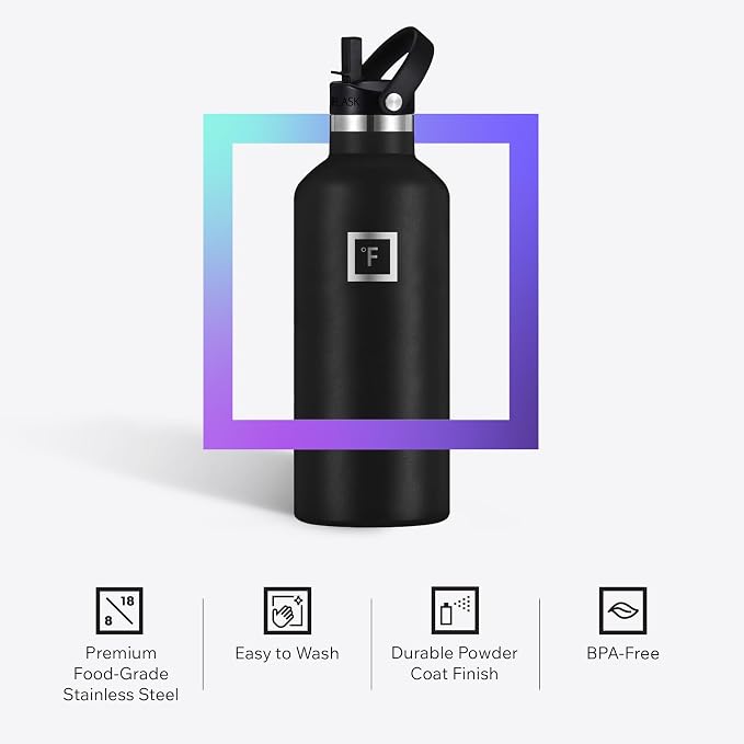 IRON °FLASK Camping & Hiking Hydration Flask - 24 oz Bubble Gum - Image 5