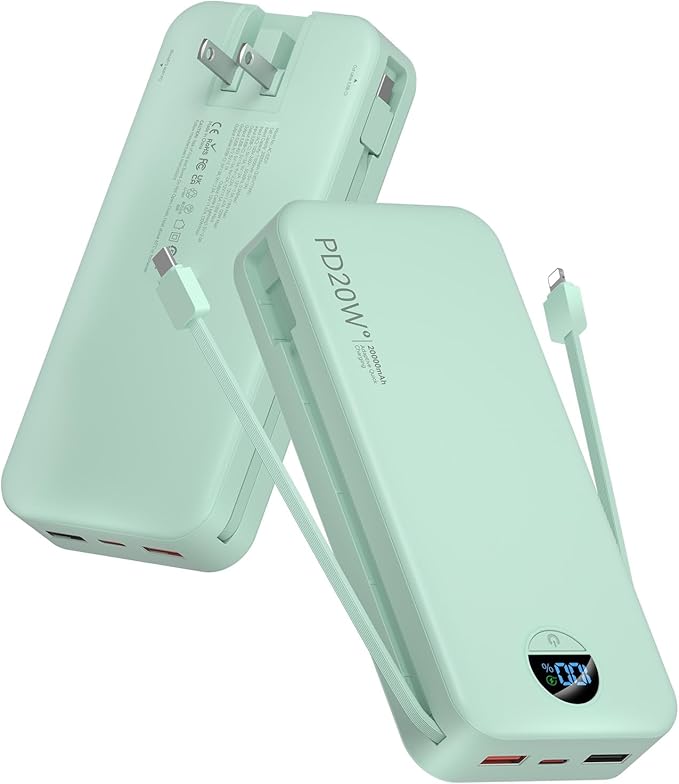 citicr Portable Charger Power Bank, 20000mAh PD20W USB C Fast Charging by CITICR